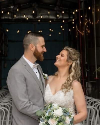 The Lovely Bride and Groom At Oxenberry Farm